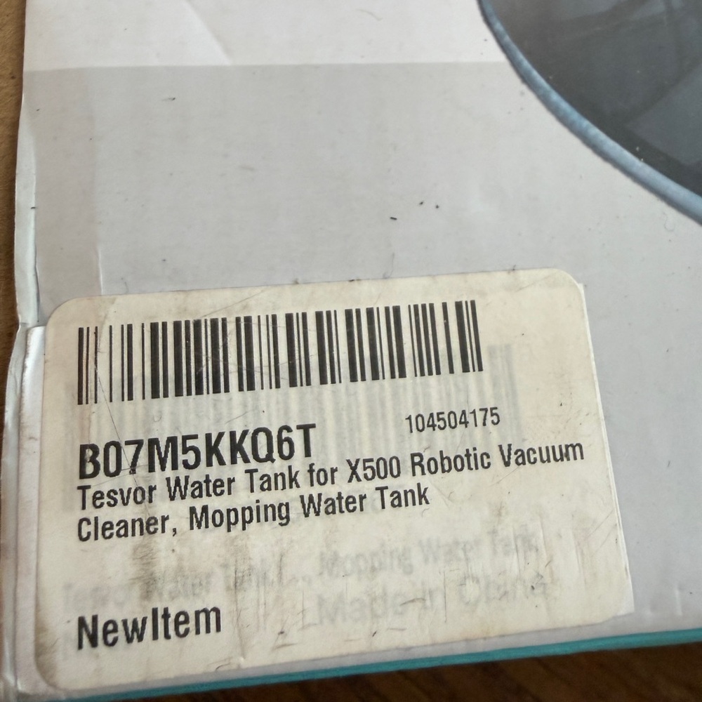 Tesvor X500 Replacement Mopping Water Tank - White/Turquoise - Picture 3 of 9